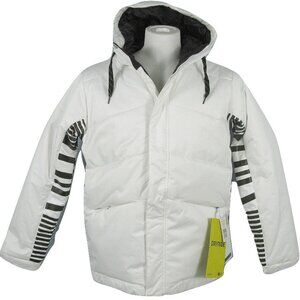 NEW Burton TWC Shaun White Puffer Jacket! White Dry Ride 2L Thermacore Insulated